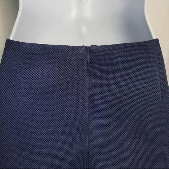 TOPSHOP Navy Blue Airtex Wrap Pelmet Skirt - Picture 6 of 8